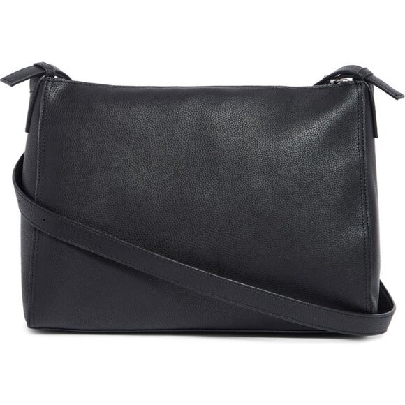 NEW $119 Tahari 13.5” large hobo crossbody bag purse black faux leather NWT - Picture 3 of 13